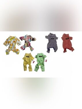 2 NWT, Six Dog Onesie Set - Multicolor